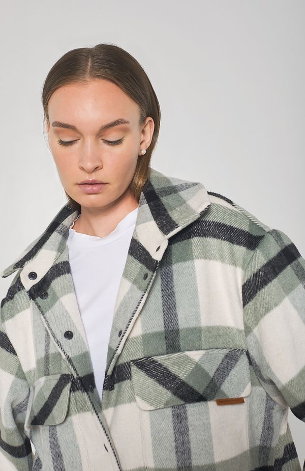 Пальто-Рубашка AC008 зеленое - фото 12