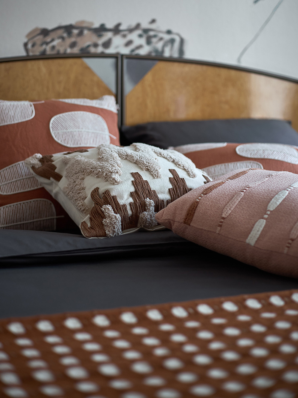 Подушка декоративная feather sketch из коллекции ethnic, 45х45 см