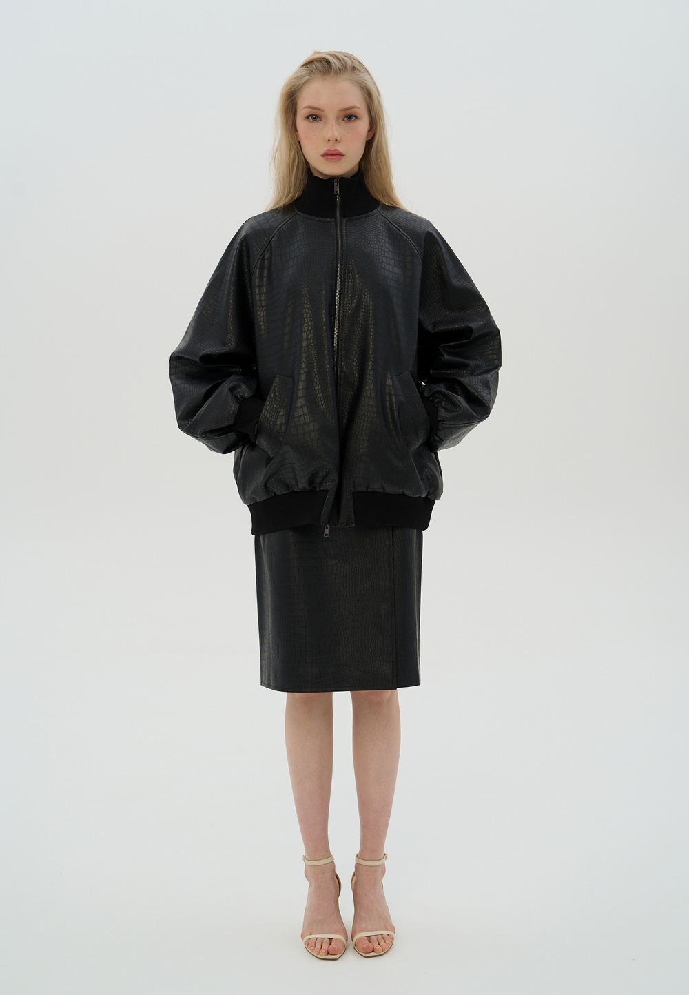 Юбка их эко-кожи Трейсс