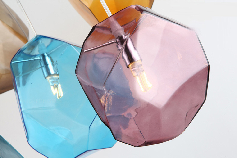 Pendant design lamp Ice Cube by Lasvit (Pink)