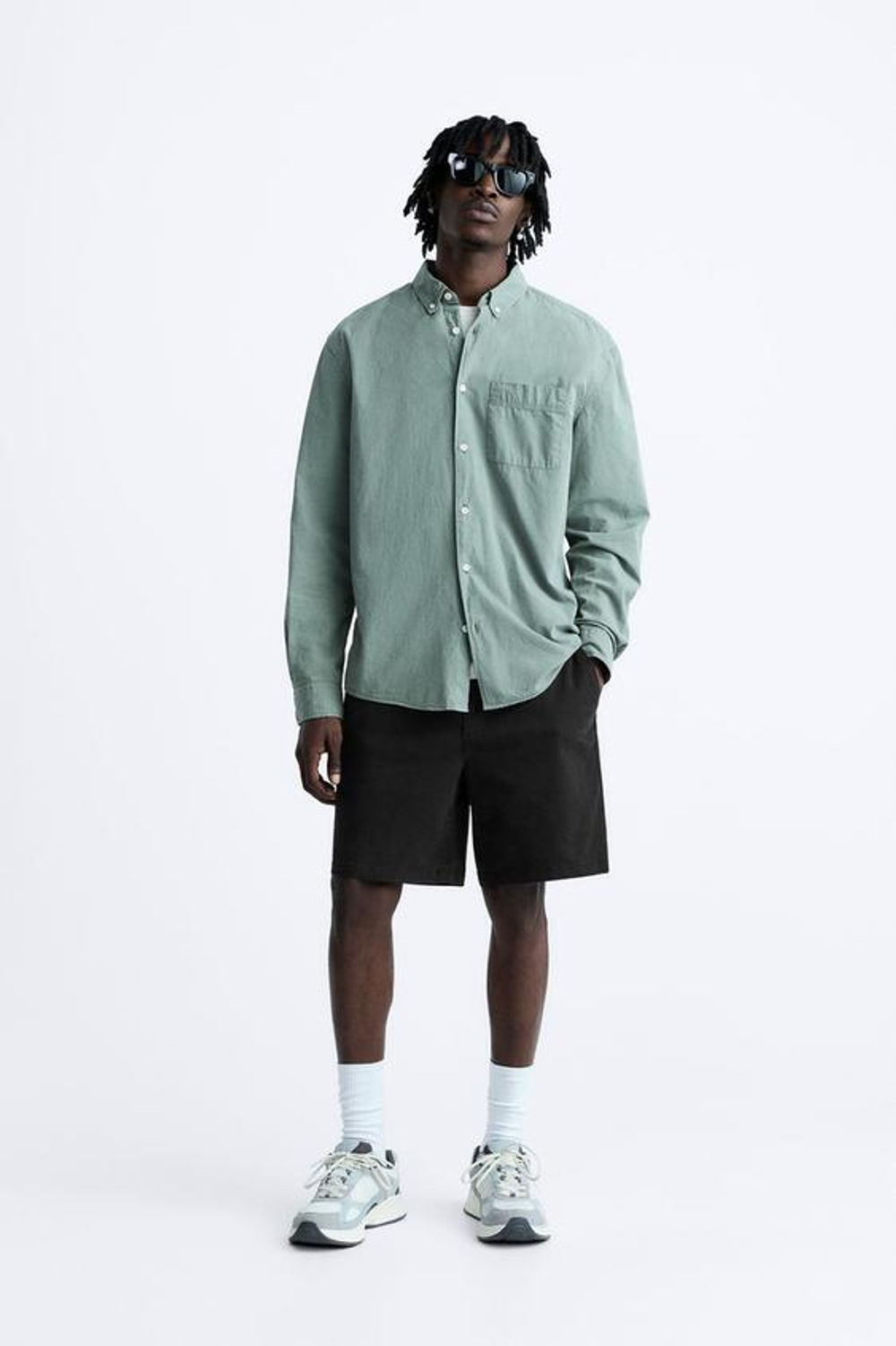 ZARA ШОРТЫ-ДЖОГГЕРЫ, ЧЕРНЫЙ