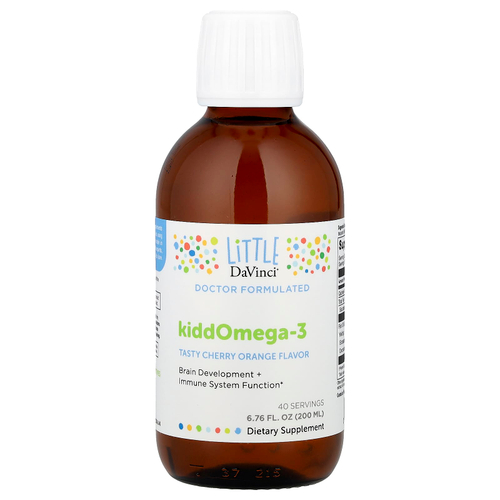 Little DaVinci, KiddOmega-3, вкус вишни и апельсина, 200 мл (6,76 жидк. Унции)