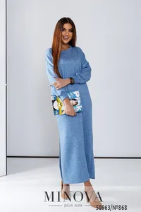 Платье 868-голубой Minova