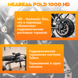 Электро-фэтбайк Медведь Fold 1000 HD (2023)