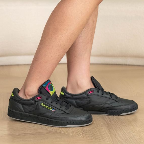 Reebok CLUB C 85 ВИНТАЖНЫЕ кроссовки для скейтборда Низкие Черные кроссовки