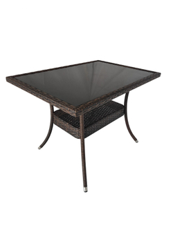 Стол из искусственного ротанга Монреаль 102*70 см — Шоколад
