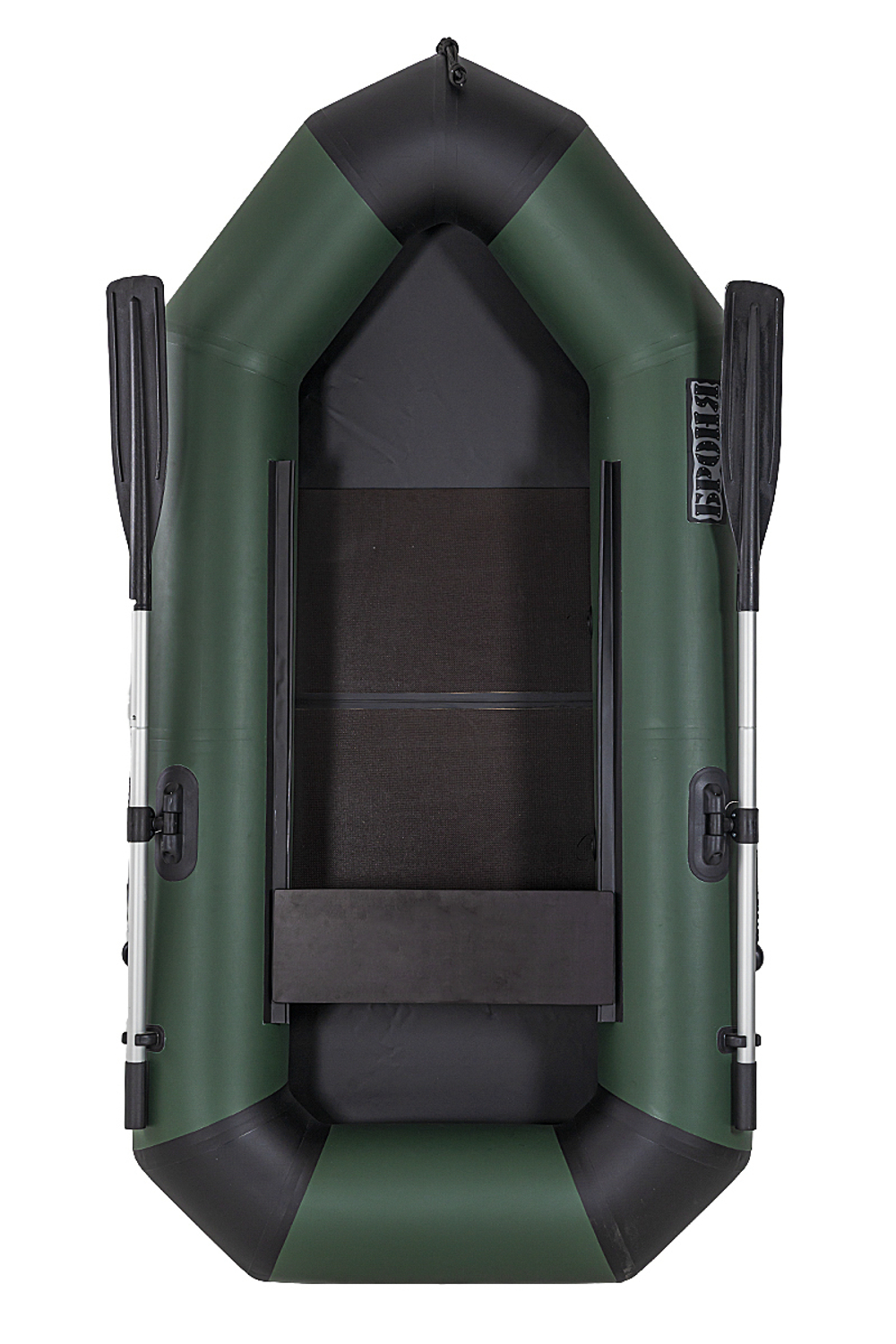 Броня-220 зеленый-черный (лодка ПВХ с усилением)