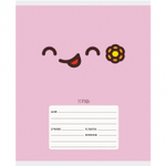 Тетрадь А5 18л., клетка, Канц-Эсмо, скрепка, выб. лак, мелованный картон "Emoji", 5 видов