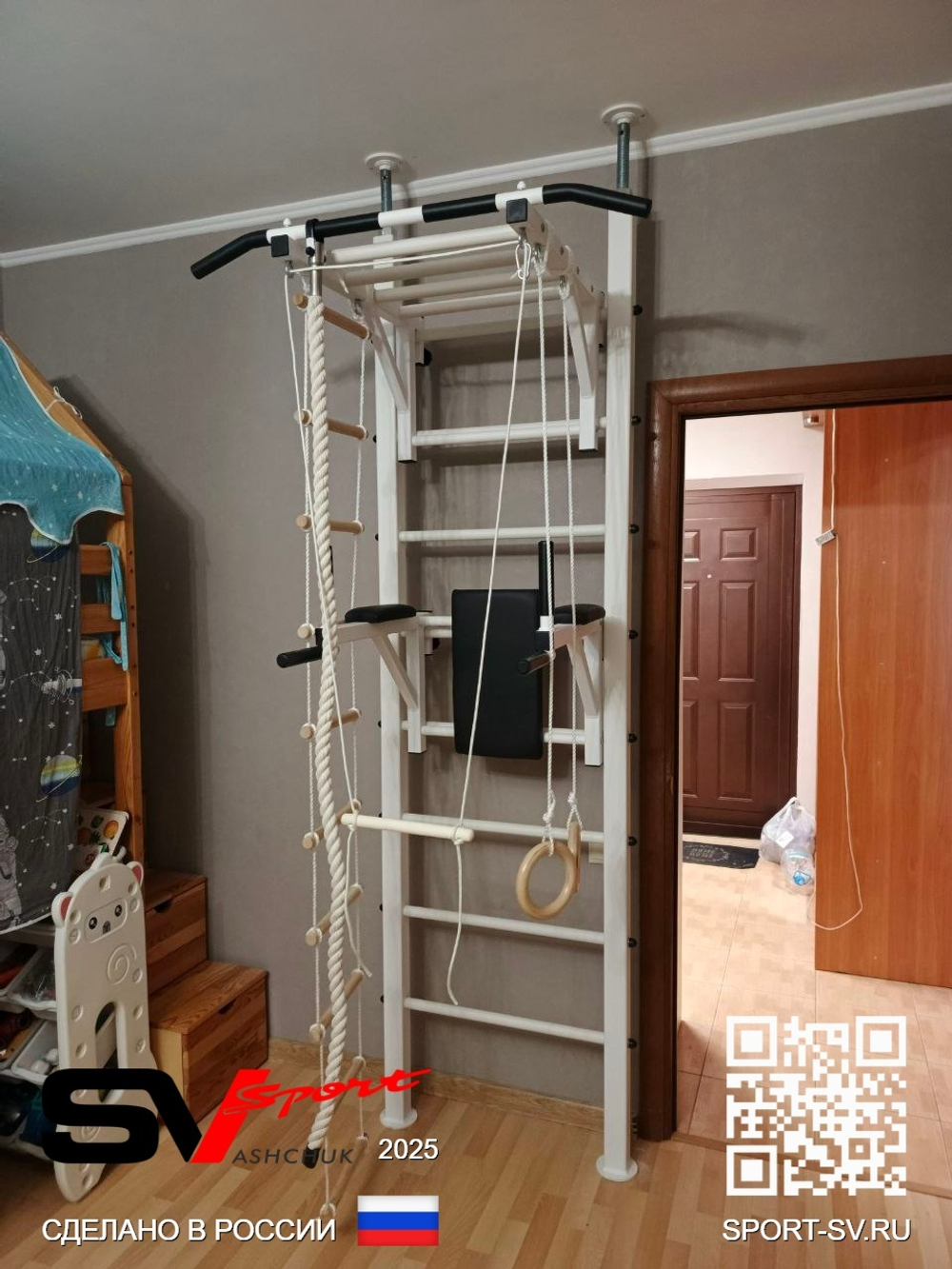 Монтаж шведской стенки Sv Sport враспор