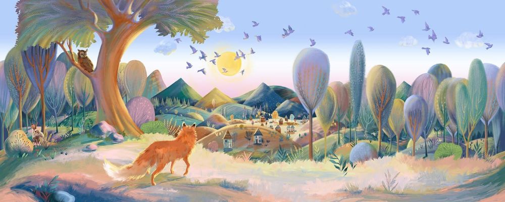 Бесшовная фреска KIDS-71, 2,7 м (Ширина 4 м)