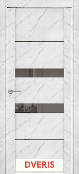 Межкомнатная дверь UniLine Loft 30037/1 ПО (Монте Белый/Серое зеркало)