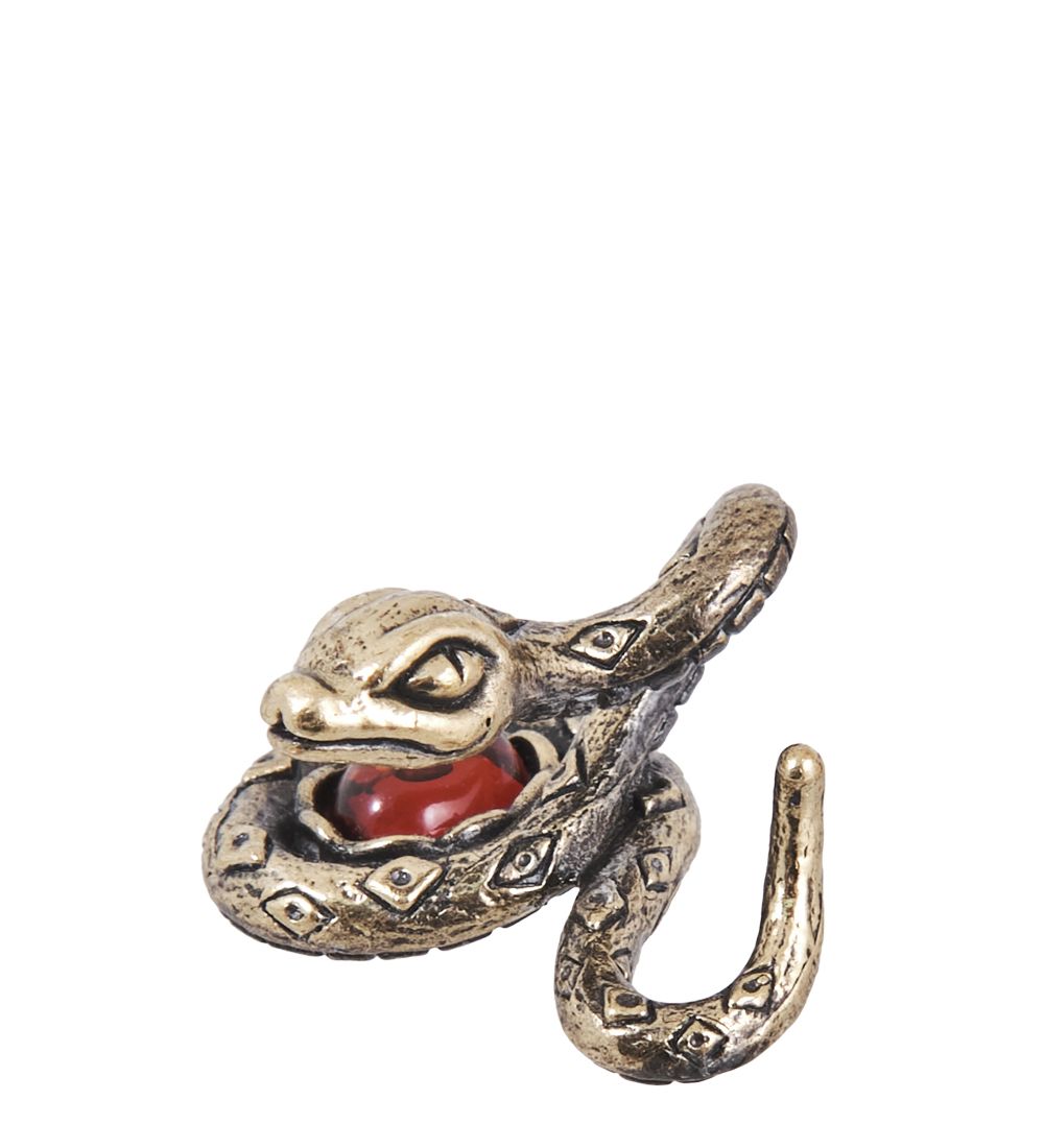 Народные промыслы AM-3984 Фигурка «Змея Гадюка» (латунь, янтарь)