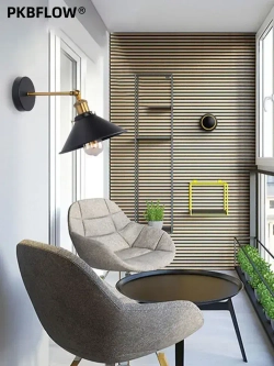 PKBFLOW Бра настенный,Настенный светильник лофт для спальни и гостиной ,E27