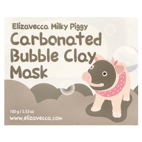 Elizavecca, Milky Piggy, косметическая маска глиняно-пузырьковая, 100 г (3,53 унции)
