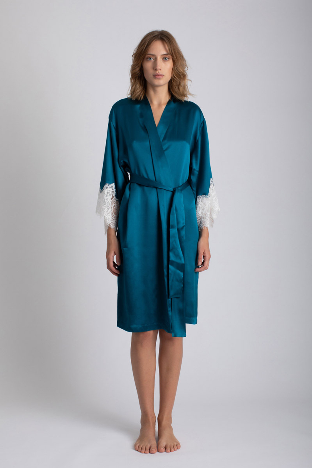 Халат Vivis Lorna alga-avorio изумрудный