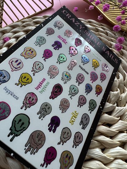Слайдер-дизайн Crazy Shine Nails mini foil: SMILE
