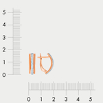 Серьги женские с фианитами из розового золота 585 пробы (арт. 1203456)