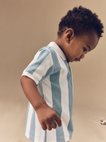 Поло и шорты в комплекте для мальчика Next E26-080, Белый, Голубой, Песочный