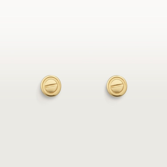 Пусеты Cartier LOVE stud earrings в желтом золоте