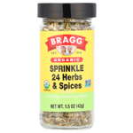 Bragg, Organic, посыпка 24 травами и специями, 42 г (1,5 унции)