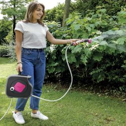 Катушка для шланга GF GF80285628 AQUABAG STYLE механическая в комплекте со шлангом 9 мм 11,5 м | Аксессуары для полива Green Apple