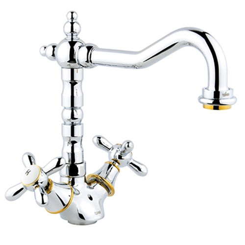 Смеситель для кухни Timo Ritz 0143FK Хром Золото