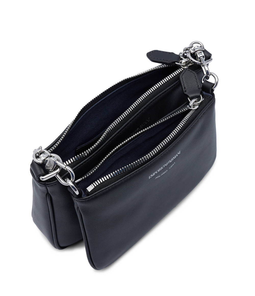 Кожаная сумка через плечо + поясная сумка Emporio Armani - черный(Y3H317 Y478E)