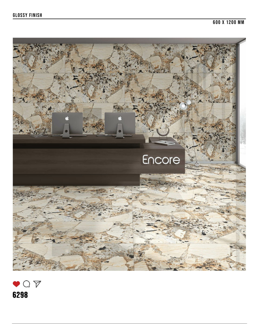 Керамогранит glossy №3 60х120, 6298