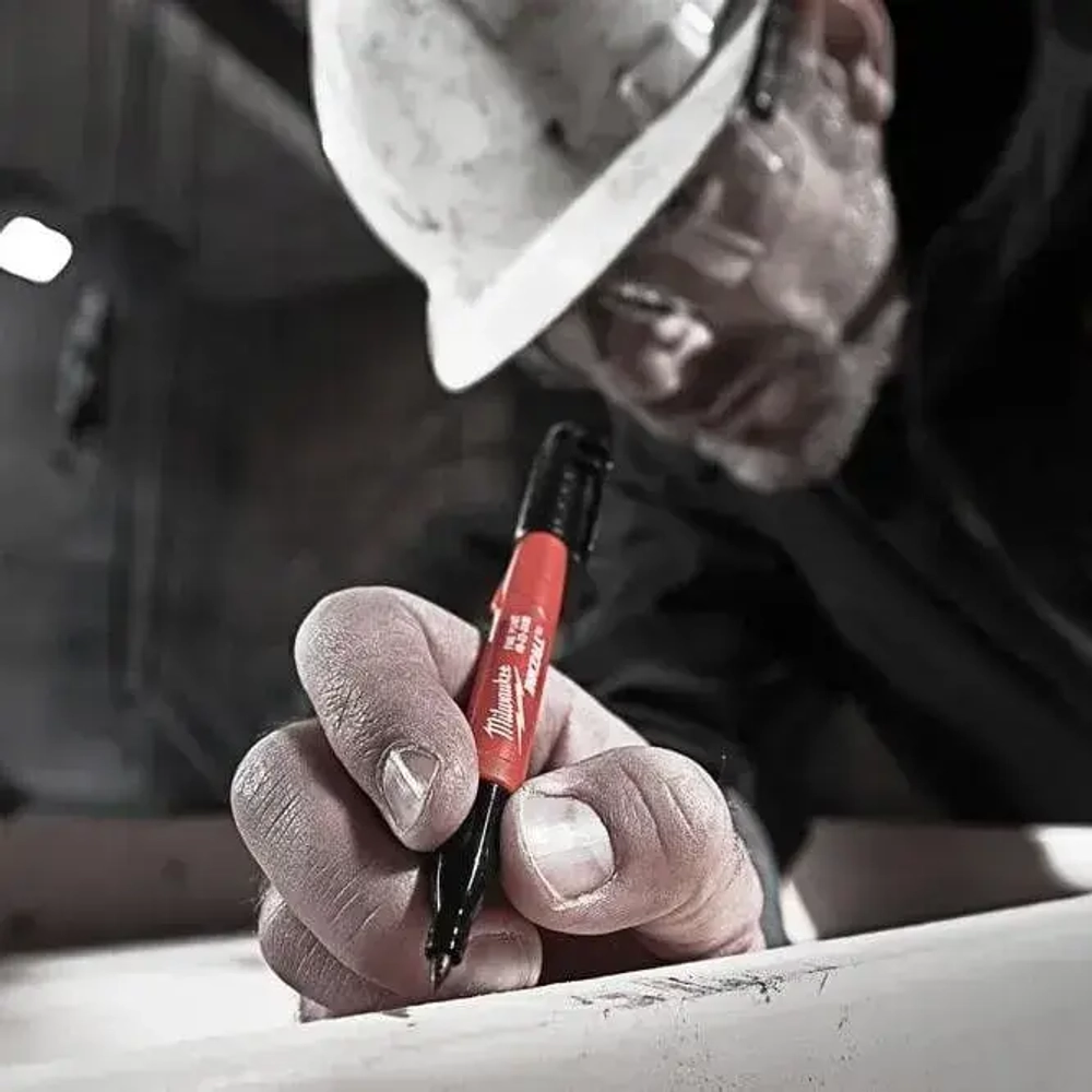 Маркеры с тонким пером, набор - синий, красный, зеленый, черный, Milwaukee INKZALL