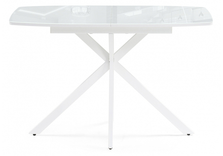 Стол стеклянный Woodville Тамаса 120(150)х70х76 белый