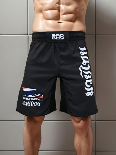 Шорты спортивные тренировочные Bad Boy World Muay Thai черный