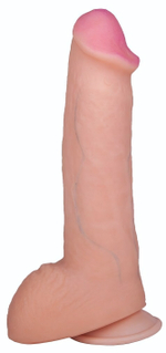 Фаллоимитатор на присоске F LINE - 23 см. (Цвет: телесный)