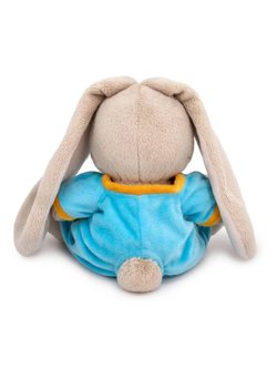 Мягкая игрушка Зайка Ми в голубом комбинезоне 15 см