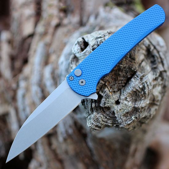 Складной нож PT5305 Blue Malibu - нож складной, алюм. текстур. синяя рук-ть, клинок стоунвош Magnacut