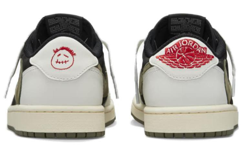 Кроссовки Travis Scott X Jordan Air Jordan 1 Low "Medium Olive" 5.0 (Женская размерная сетка)