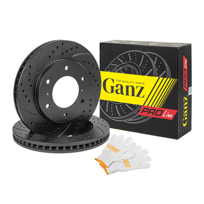 Диск тормозной GANZ передний перфорированный PRO-Line с покрытием (комплект - 2 шт) MITSUBISHI L200 2006 / Vent D=294mm Арт.: GIJ10025S
