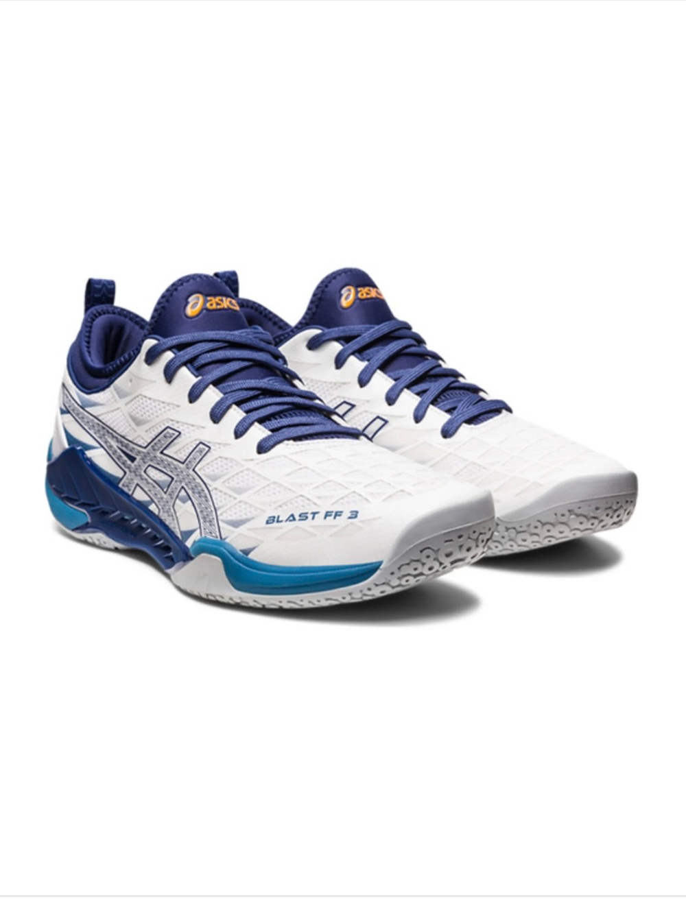 ASICS, Blast FF 3, Handball, WHITE/DEEP OCEAN, MEN, US 7 /EUR 40 /UK 6 /СМ 25,25