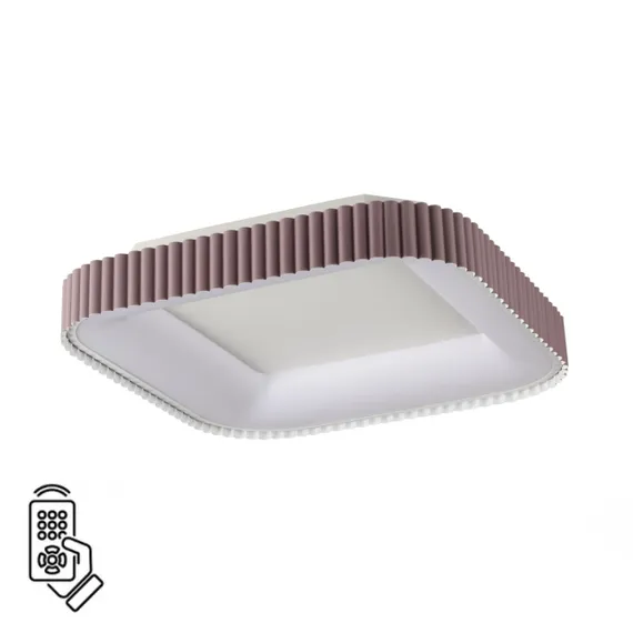 7770/56L AVRA LED SN 578 Светильник металл/белый/мокко LED (56Вт+14Вт) 3000-6000K 500х500 IP43 пульт ДУ+подсветка SHARMEL