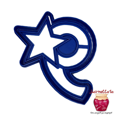 Вырубка пластиковая "Цифра 9 со звездой" штамп 9 см