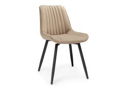 Стул на металлокаркасе Седа крутящийся велюр бежевый / черный