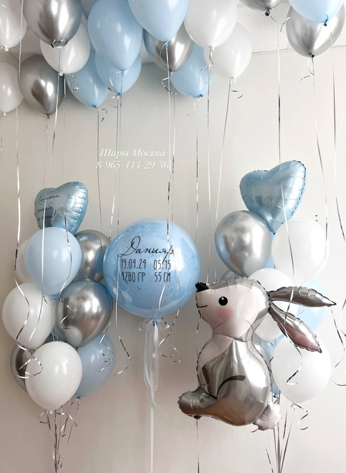 Набор воздушных шаров на выписку из роддома