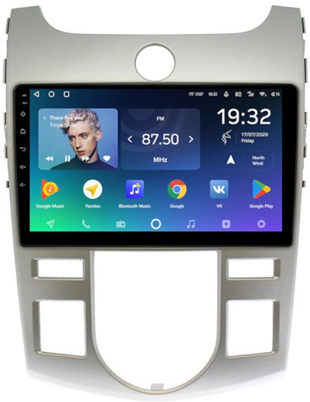 Магнитола для KIA Cerato 2 2008-2013 (климат, рамка серебро) - Teyes SPRO+ на Android 10, ТОП процессор, 4Гб+32Гб, 4G SIM-слот