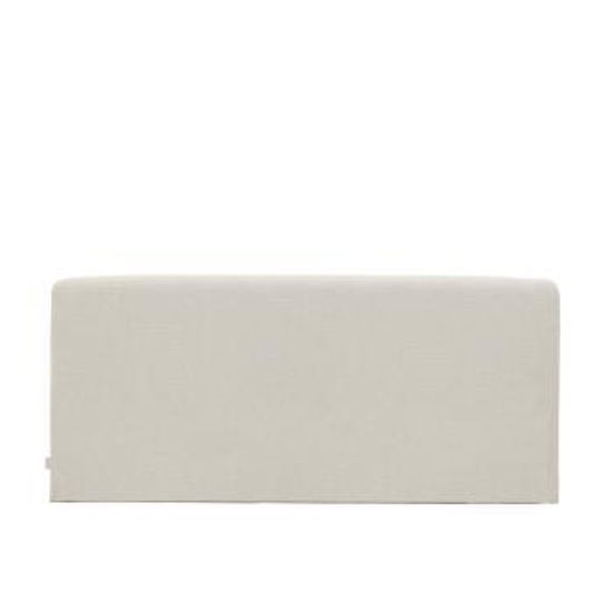 Изголовье Valma из жемчужного шенилла со съемным чехлом для кровати 160 x 200 см