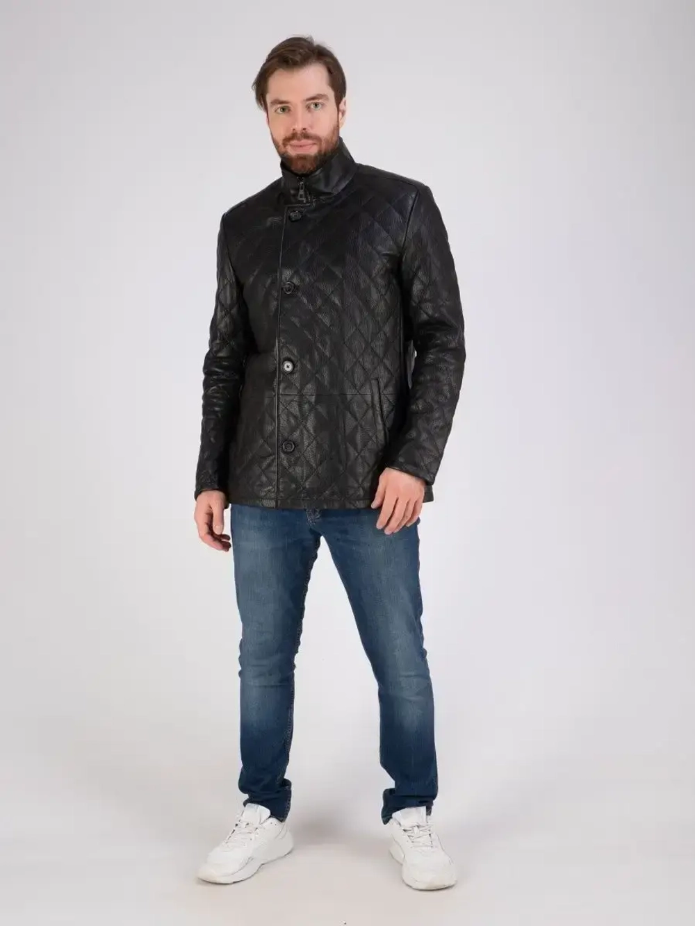 Куртка кожаная из натуральной кожи демисезон