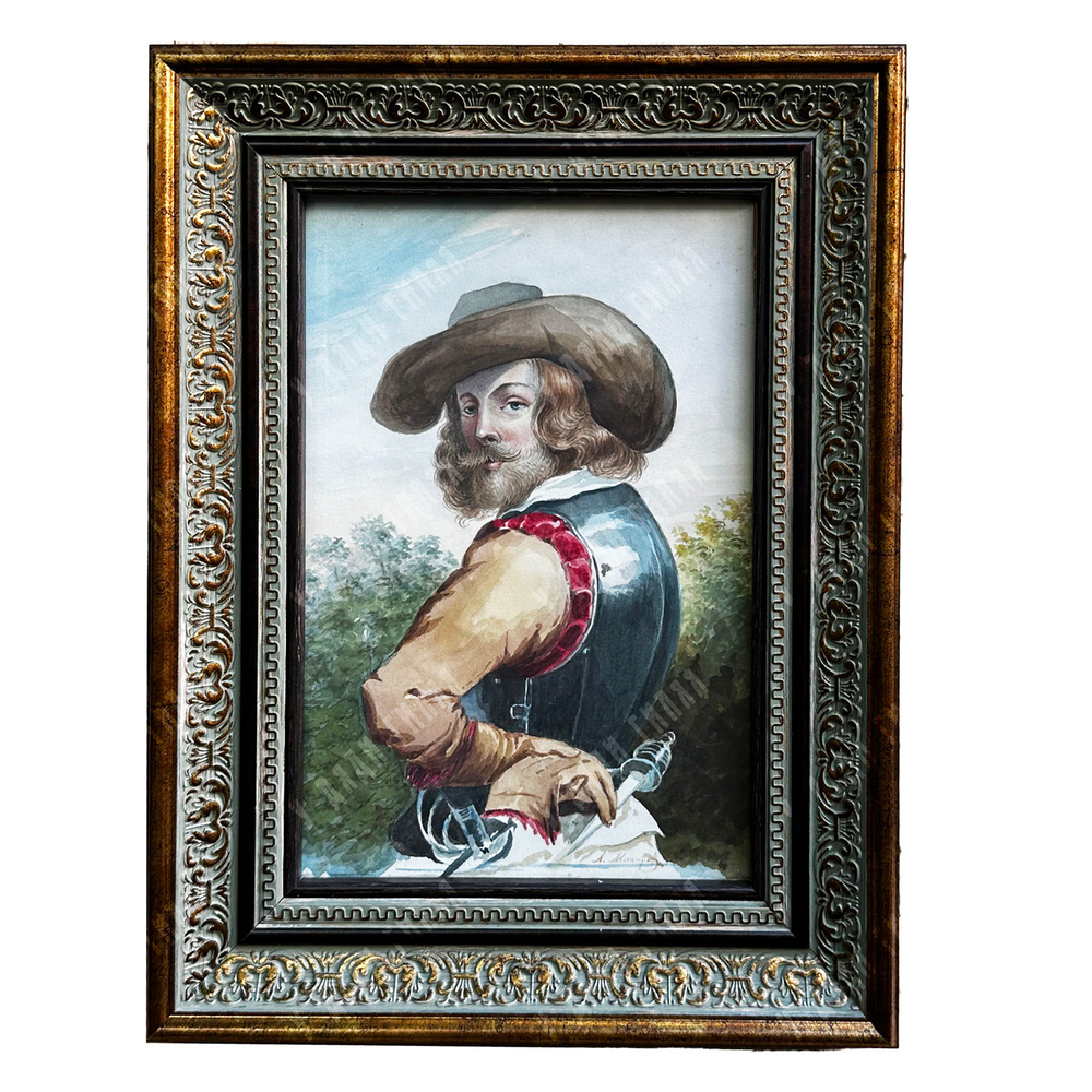 Портрет кавалера. Акварель