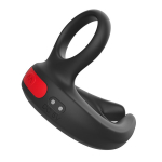 Черное эрекционное виброкольцо 3,3см с пультом ДУ I-Moon Cock Ring MY-918