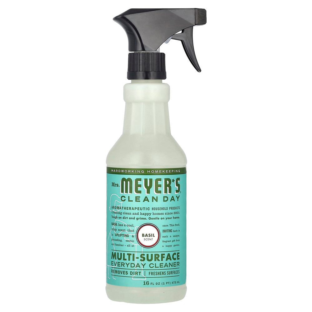 Mrs. Meyers Clean Day, универсальное повседневное чистящее средство, аромат базилика, 473 мл (16 жидк. унций)