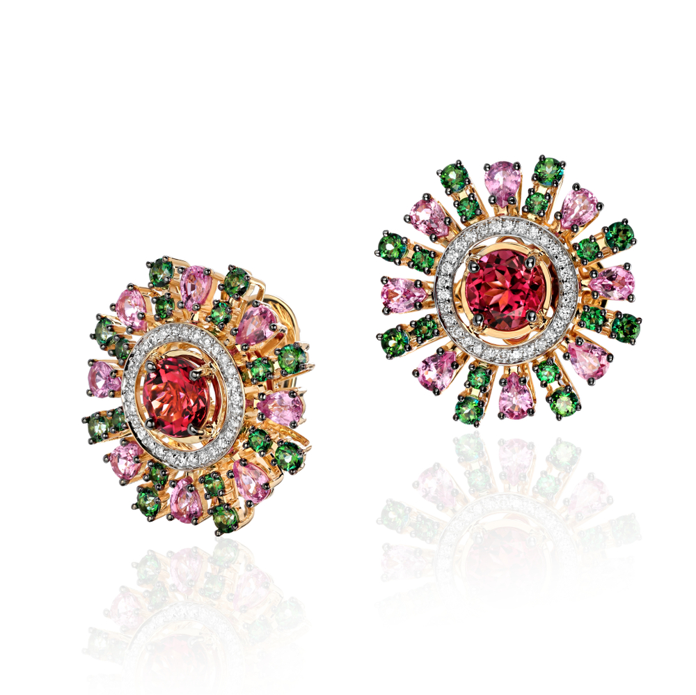 Серьги с бриллиантом  из желтого золота JA-S-311591-4