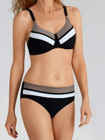 Купальник раздельный (лиф+трусы) после мастэктомии, черный 44-46 RU