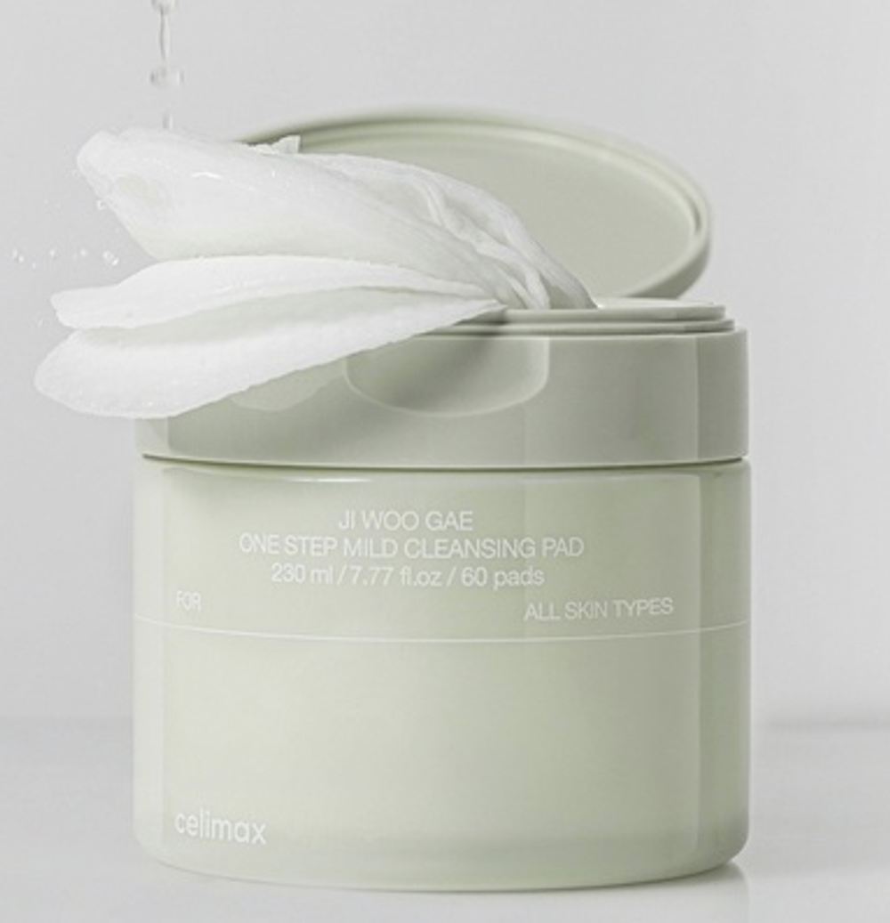 CELIMAX Пэды для очищения кожи и снятия макияжа  Ji Woo Gae One Step Mild Cleansing Pad (60 шт)
